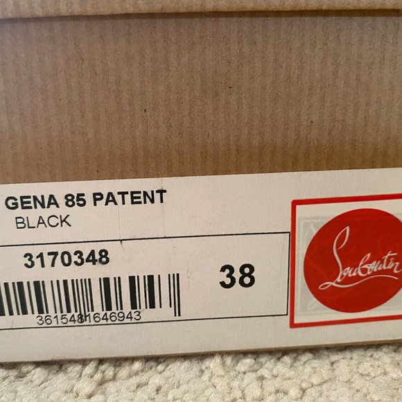 I am selling “Christian Louboutin Lady Gena” 85 Patent Black Size 38 - Picture 8 of 8